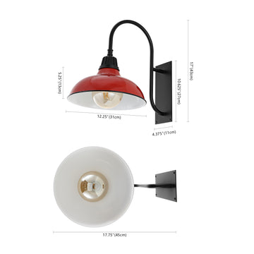 Stanley 12.25" Farmhouse Industrial Indoor/Outdoor Iron LED Gooseneck Arm Outdoor Sconce